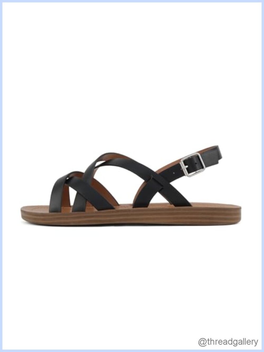 Soda Watch Women's Open Toe Gladiator Slingback Flat Slide Sandal